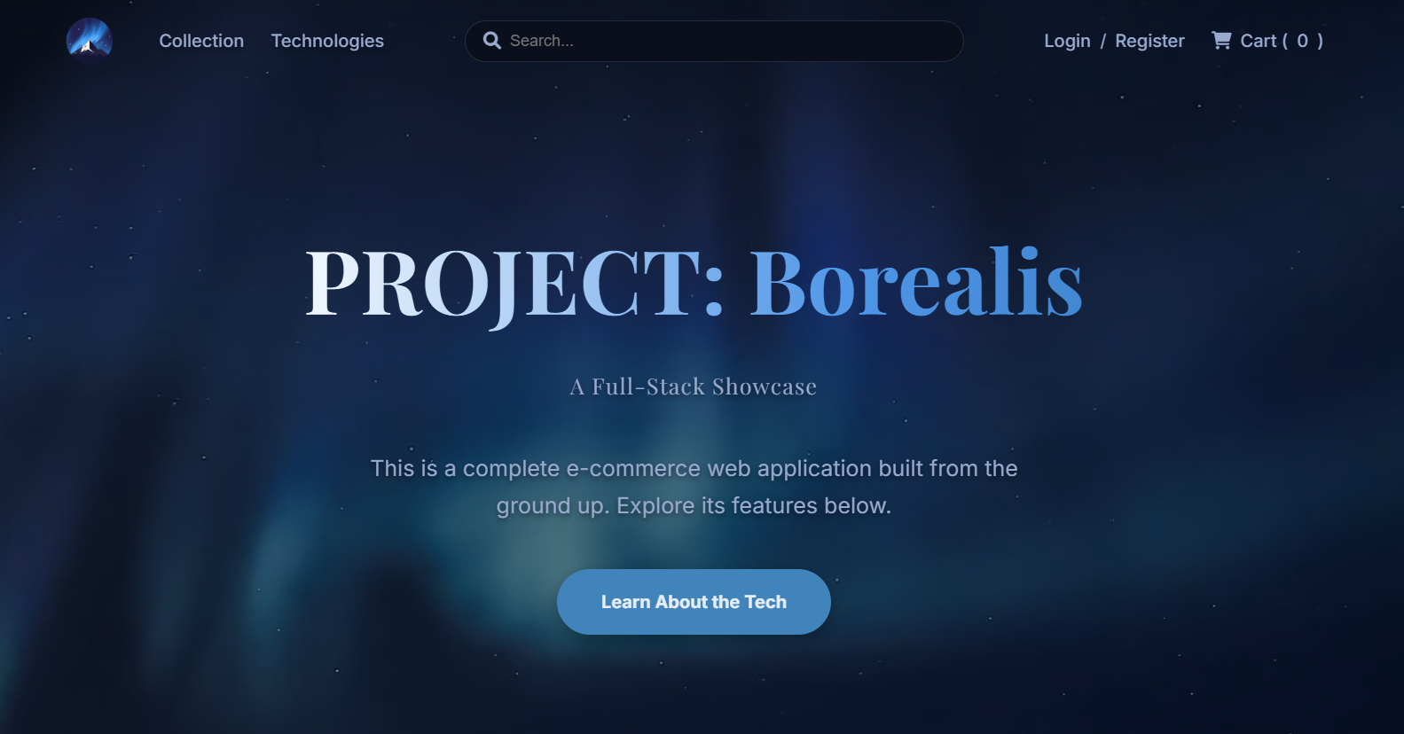 Borealis e-commerce project screenshot